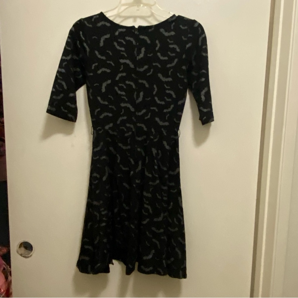 Unique Vintage Womens Dress S 4 Black Gray Bats Whimsygoth Goth Skater Fit Flare - Picture 7 of 9